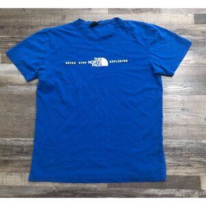 The North Face Mens XL Never Stop Exploring Blue Tee T Shirt